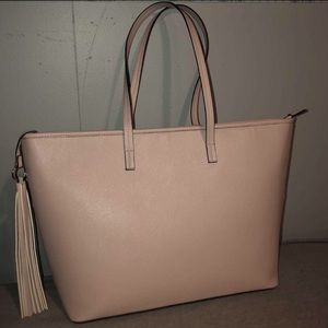 Pale pink tote purse